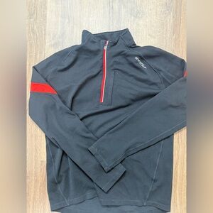 Saucony Men's Black and Red 3/4 Running Pullover Size Medium